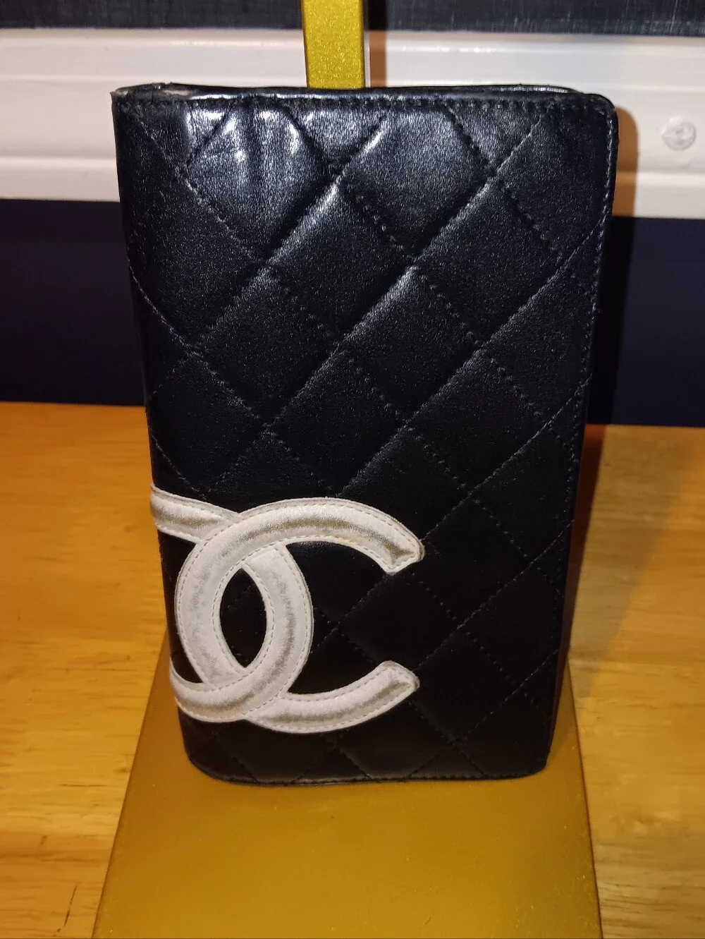 Chanel CC Cambone Leather Pink Interrior Fold Wallet